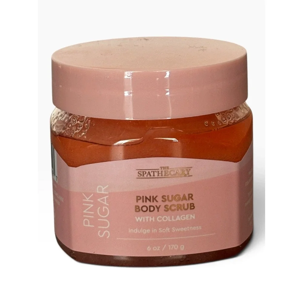 The Spathecary Pink Sugar Body Scrub with Collagen 6 oz 170 g DT08699